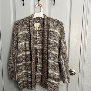 Billabong Brown and Cream Cardigan